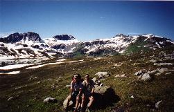 alpine vistas near Caltha lake (on the left)